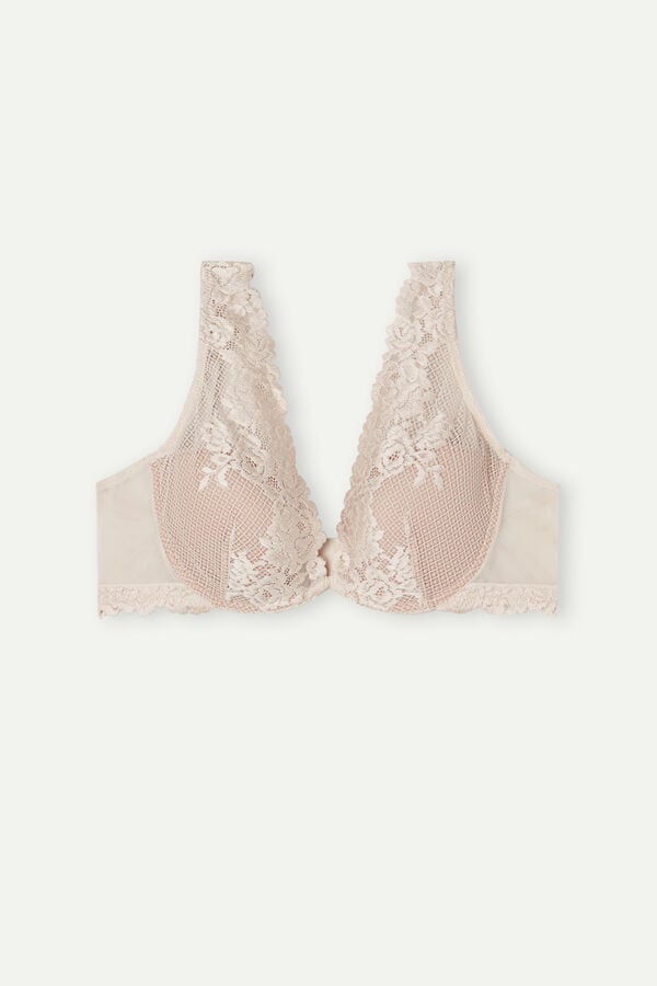 Podprsenka Intimissimi Pretty Flowers Elena Balconette Damske Krém Ruzove | 53860-ECXJ