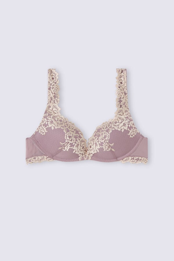 Podprsenka Intimissimi Pretty Flowers Gioia Super Push-Up Damske Biele | 07285-TPUV