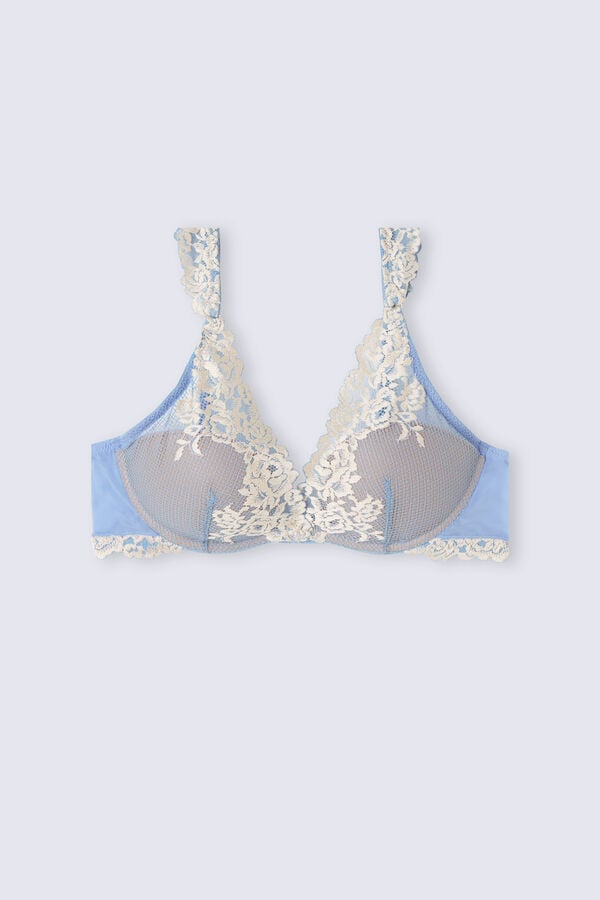 Podprsenka Intimissimi Pretty Flowers Giorgia Balconette Damske Modre Biele | 52601-DJMB