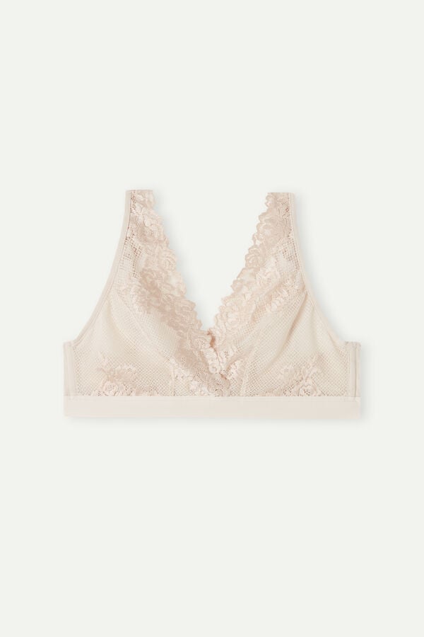 Podprsenka Intimissimi Pretty Flowers Lara Triangle Damske Krém Ruzove | 86942-LVEC