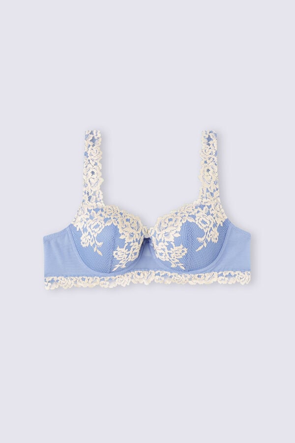 Podprsenka Intimissimi Pretty Flowers Sofia Balconette Damske Modre Biele | 54197-QGHE