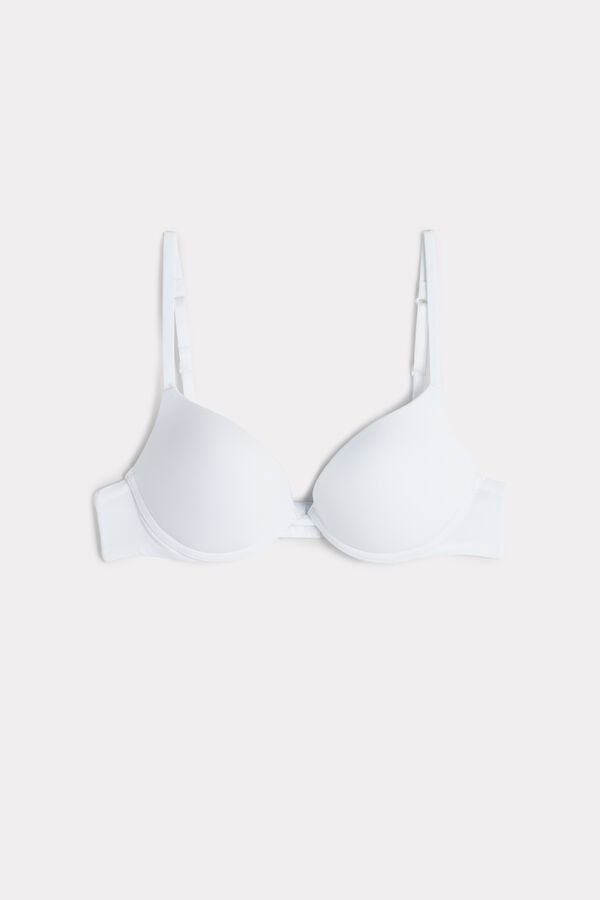 Podprsenka Intimissimi Simona Microfiber Super Push-Up Damske Biele | 84067-JSBD