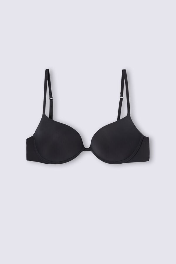 Podprsenka Intimissimi Simona Super Push-Up Ultralight Microfiber Damske Čierne | 79538-EDGZ