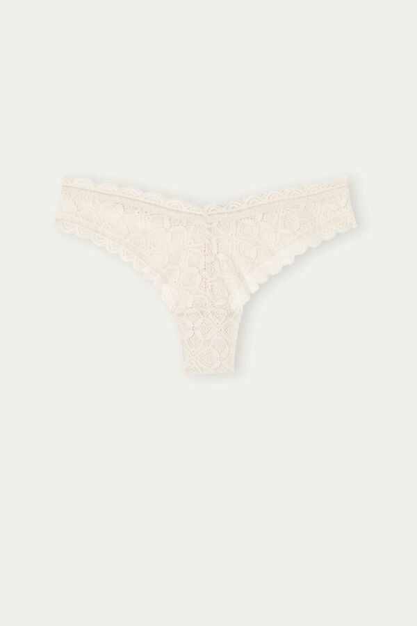 Slipy Intimissimi 80s-Style Lacezilian Damske Krém Ruzove | 15324-MGPA