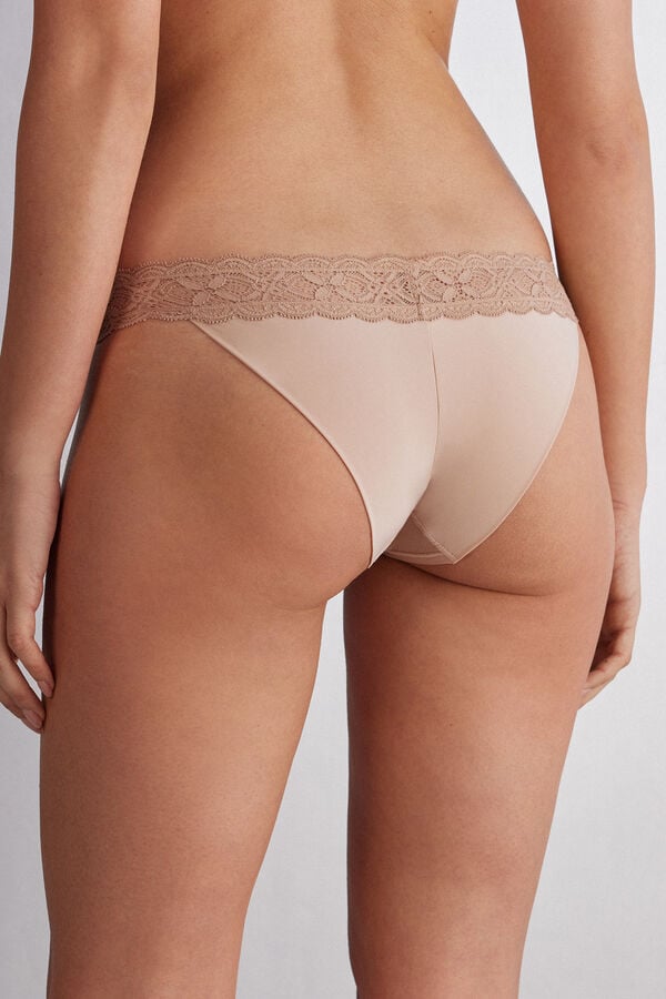 Slipy Intimissimi Lace And Microfiber Modifiedzilian Damske Oranžové Béžové | 08942-QRUT