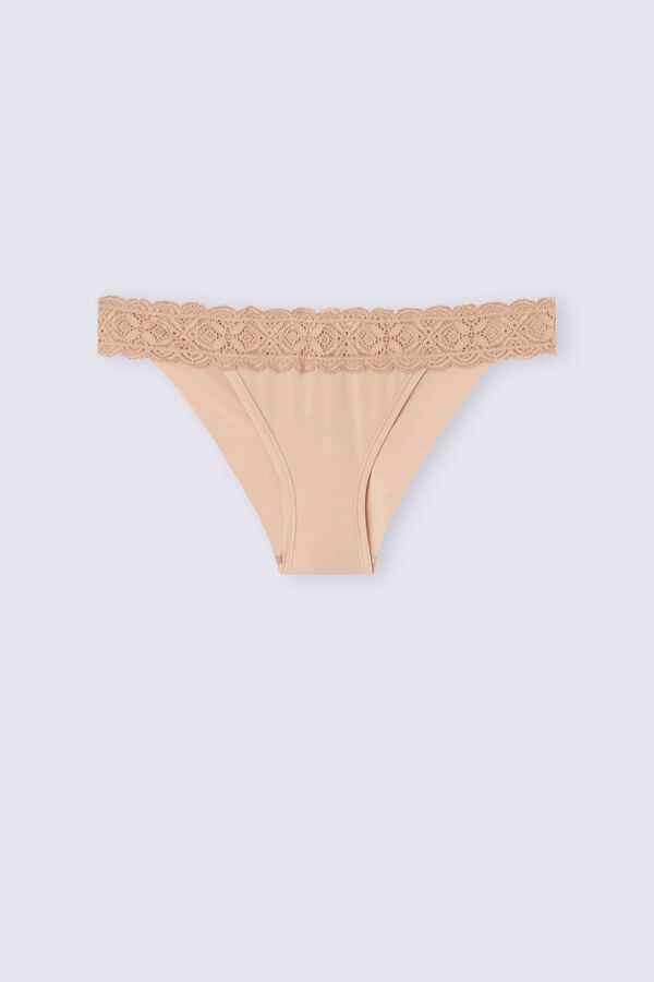 Slipy Intimissimi Lace And Microfiber Modifiedzilian Damske Oranžové Béžové | 08942-QRUT