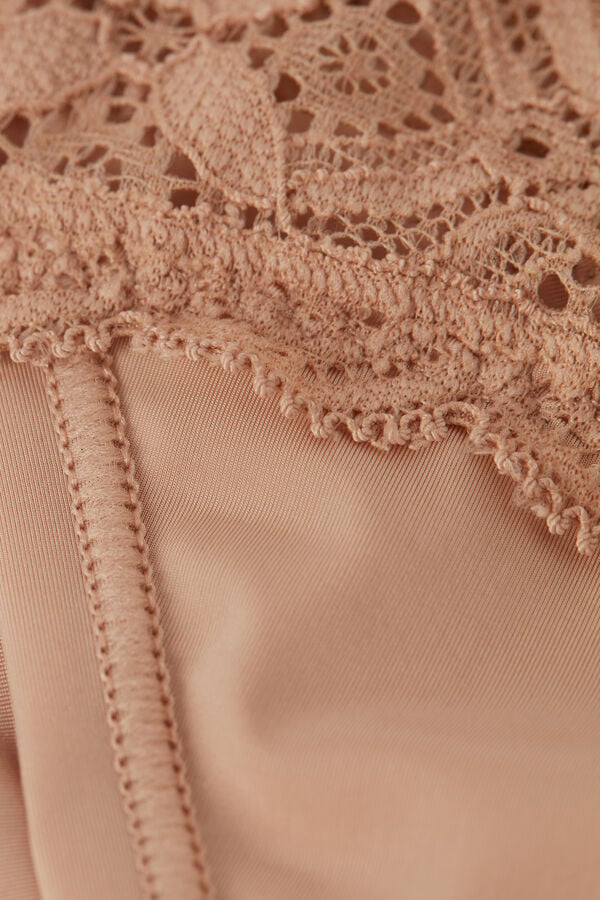 Slipy Intimissimi Lace And Microfiber Modifiedzilian Damske Oranžové Béžové | 08942-QRUT