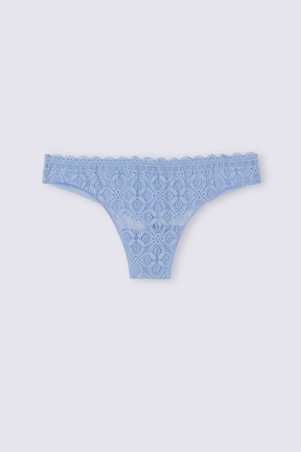 Slipy Intimissimi Lace And Microfiberzilian Damske Modre | 89310-OGMN