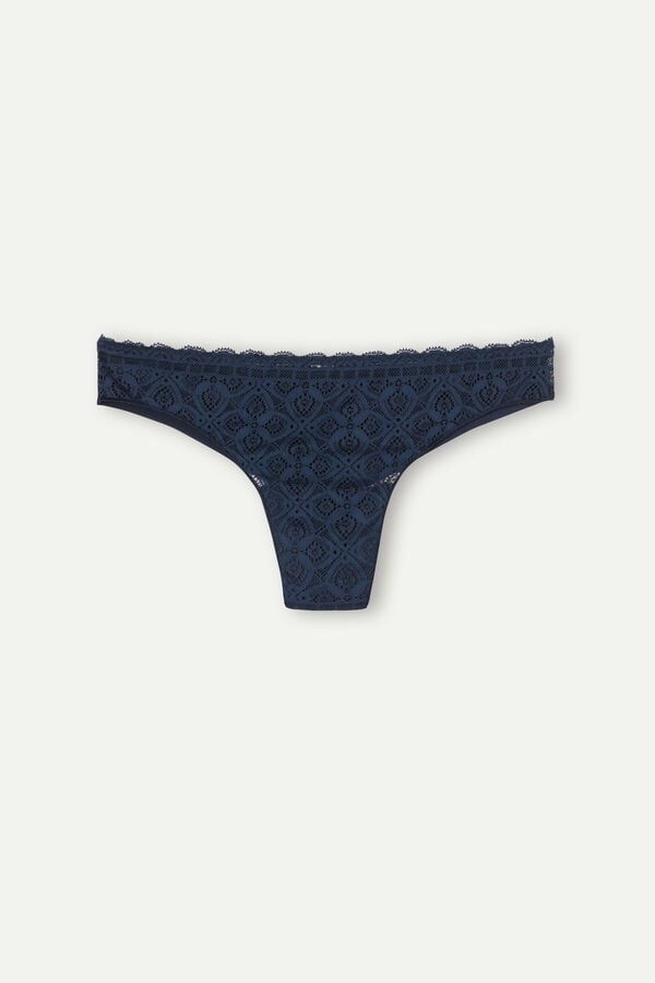 Slipy Intimissimi Lace And Microfiberzilian Damske Modre | 76328-GMXP