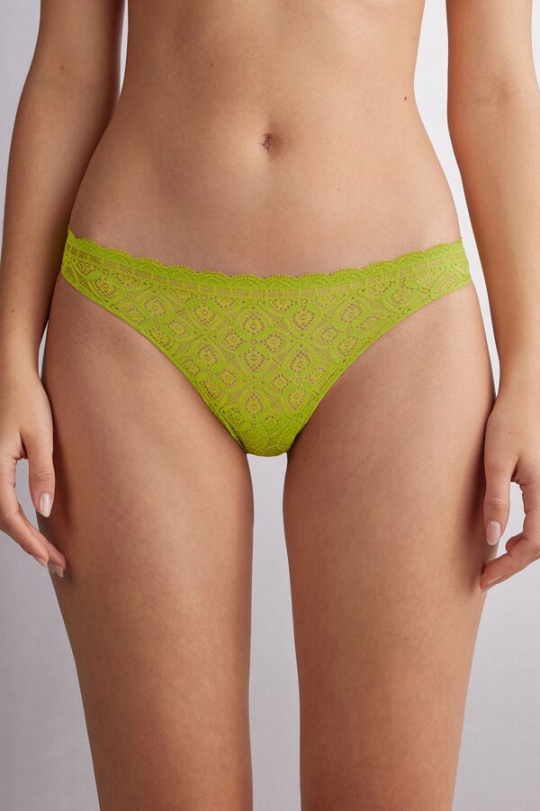 Slipy Intimissimi Lace And Microfiberzilian Damske Zelene | 73026-XCPU