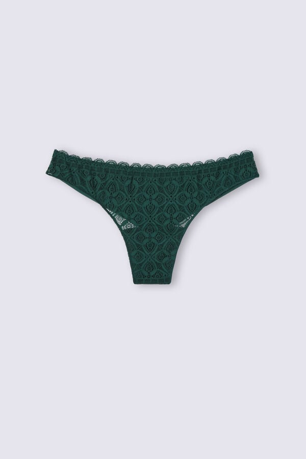 Slipy Intimissimi Lace And Microfiberzilian Damske Zelene | 31650-BPYZ