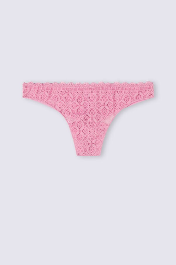 Slipy Intimissimi Lace And Microfiberzilian Damske Ruzove | 38059-LCKY