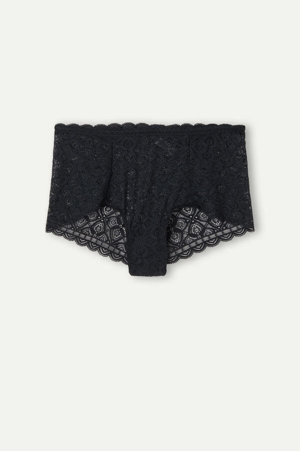 Slipy Intimissimi Lace High Waist Hipster Damske Čierne | 67083-NFIW