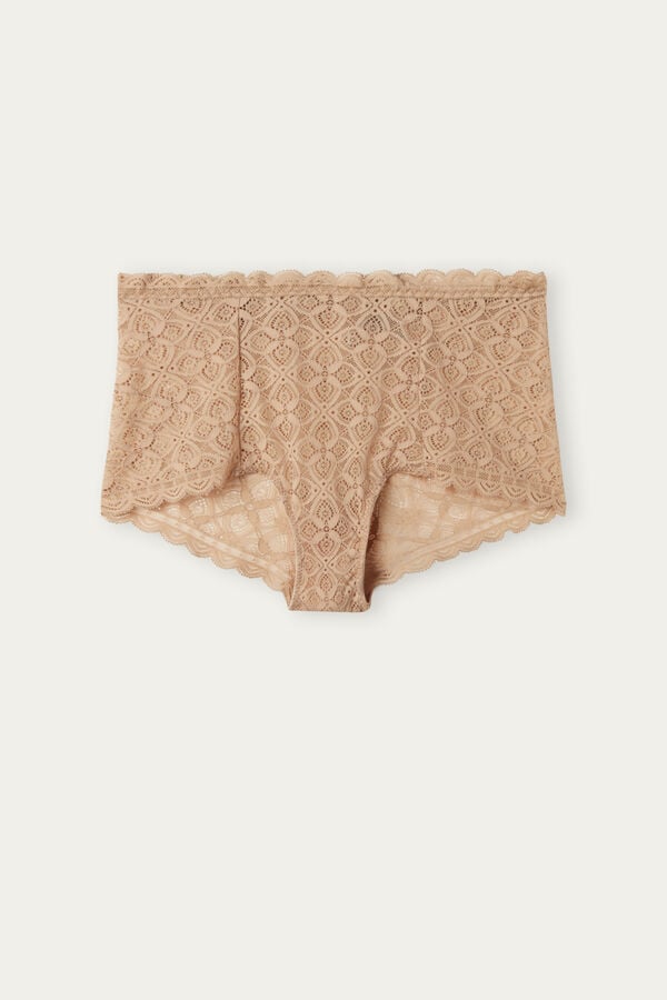 Slipy Intimissimi Lace High Waist Hipster Damske Oranžové Béžové | 95376-KDAR