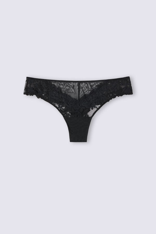 Slipy Intimissimi Pretty Flowerszilian Damske Čierne | 69835-NYWS