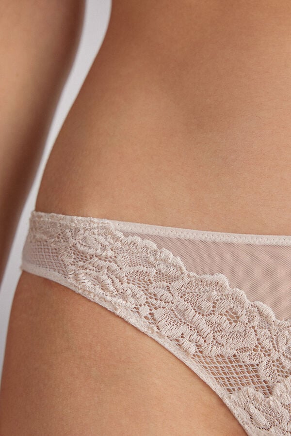 Slipy Intimissimi Pretty Flowerszilian Damske Krém Ruzove | 36451-CPNZ