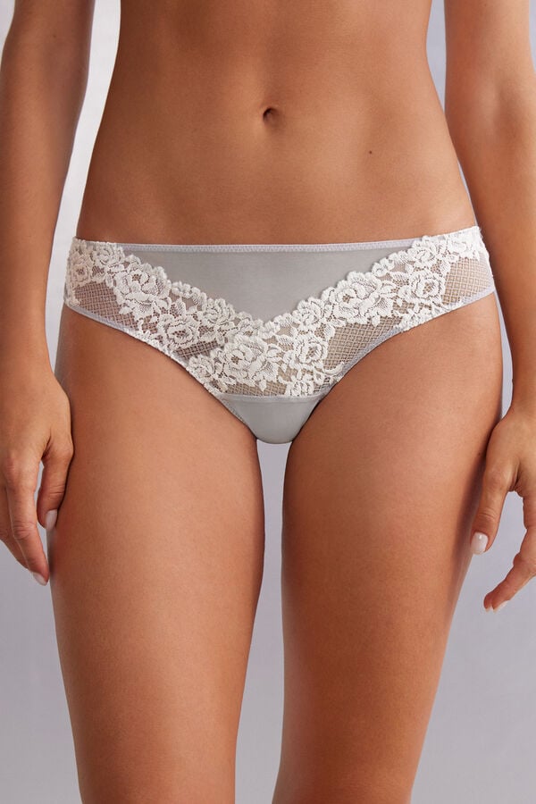 Slipy Intimissimi Pretty Flowerszilian Damske Siva | 94382-MGFV