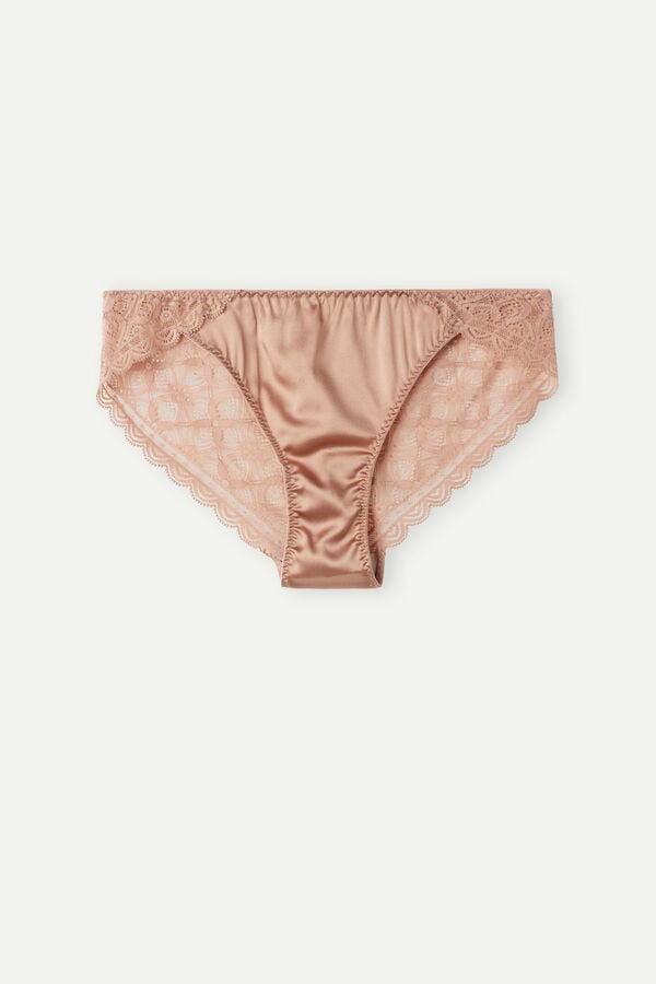 Slipy Intimissimi Silk And Lace Damske Ruzove | 98417-DFHY