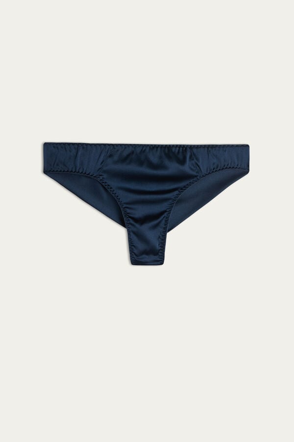 Slipy Intimissimi Silk Cheeky Damske Modre | 63098-HKSF