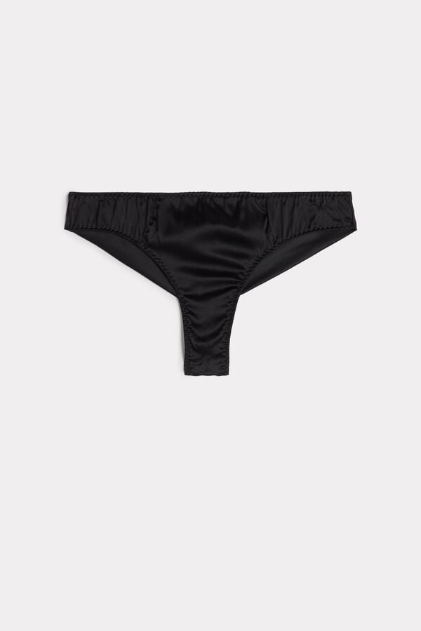 Slipy Intimissimi Silk Cheeky Damske Čierne | 46820-CQBW