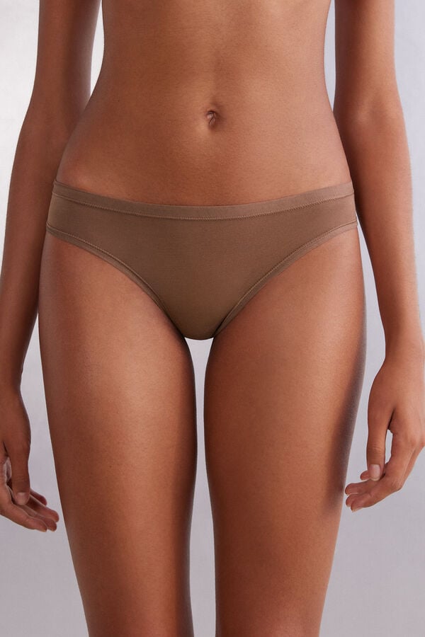 Slipy Intimissimi Ultralight Cottonzilian Damske Tmavo Béžové | 52960-EHFO