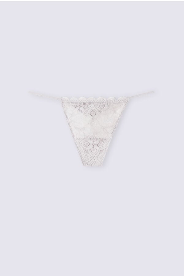 Tanga Intimissimi Lace String Damske Siva | 28974-DCYV