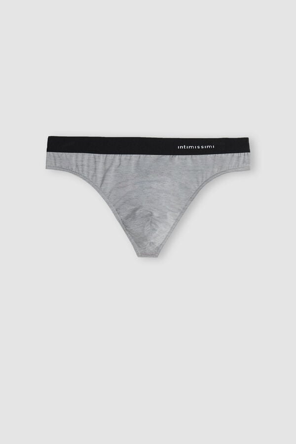 Tanga Intimissimi Logo Detailed Microfiber Panske Svetlo Siva | 65482-IXZO