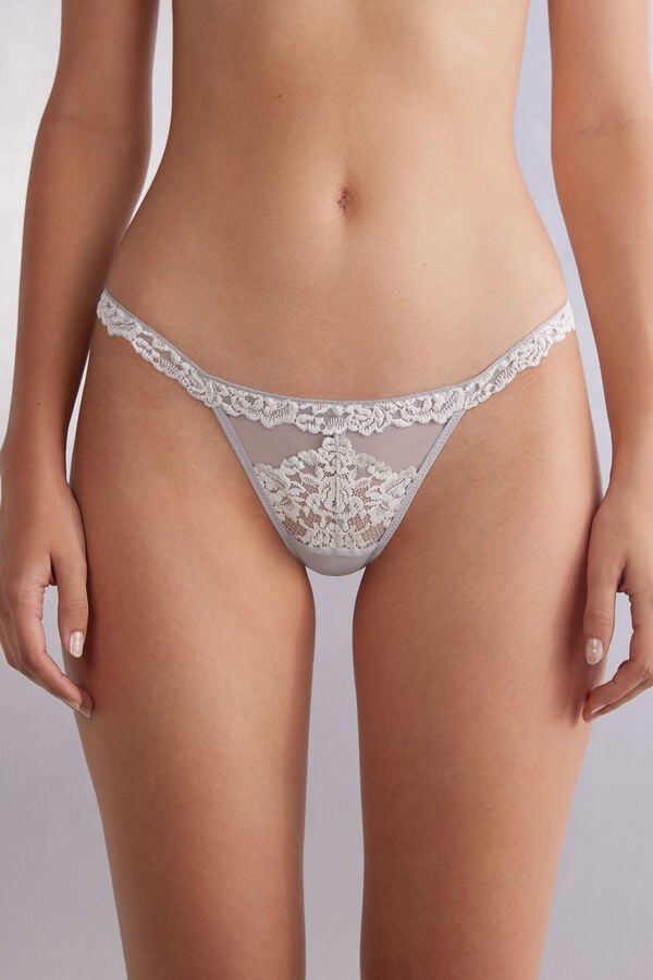 Tanga Intimissimi Pretty Flowers String Damske Siva | 94582-OEIZ