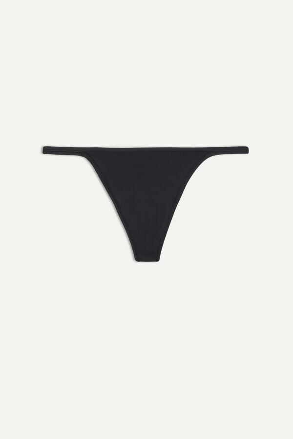 Tanga Intimissimi Ultralight Microfiber Straps Damske Čierne | 76095-EJVO