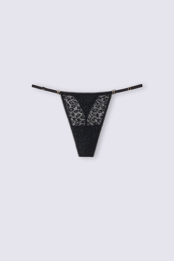 Tanga Intimissimi Your Wild Side String Damske Čierne | 52869-GFUZ