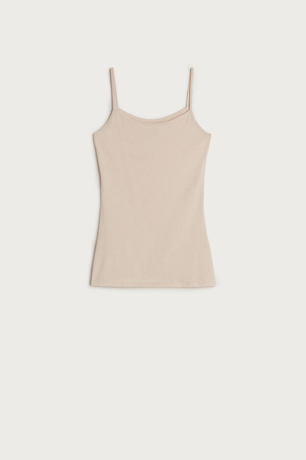 Tielko Intimissimi Ultrafresh Cotton Camisole Damske Krém Ruzove | 05892-XSLU