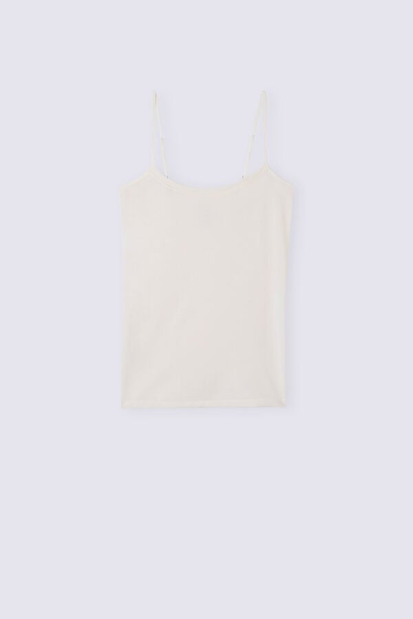 Tielko Intimissimi Wool Cotton Camisole Damske Biele | 78345-YSXW