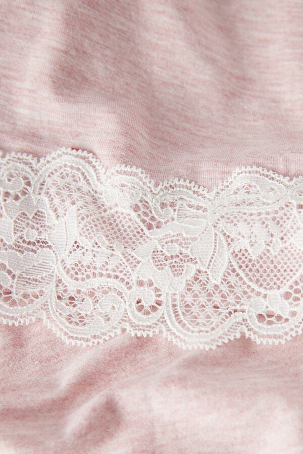 Župan Intimissimi Modal Lace Detail Damske Svetlo Ruzove | 31769-GYNP